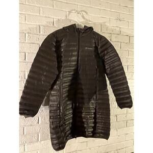Columbia Women’s Long Down Jacket XL | Hooded Mid-Thigh Puffer Coat